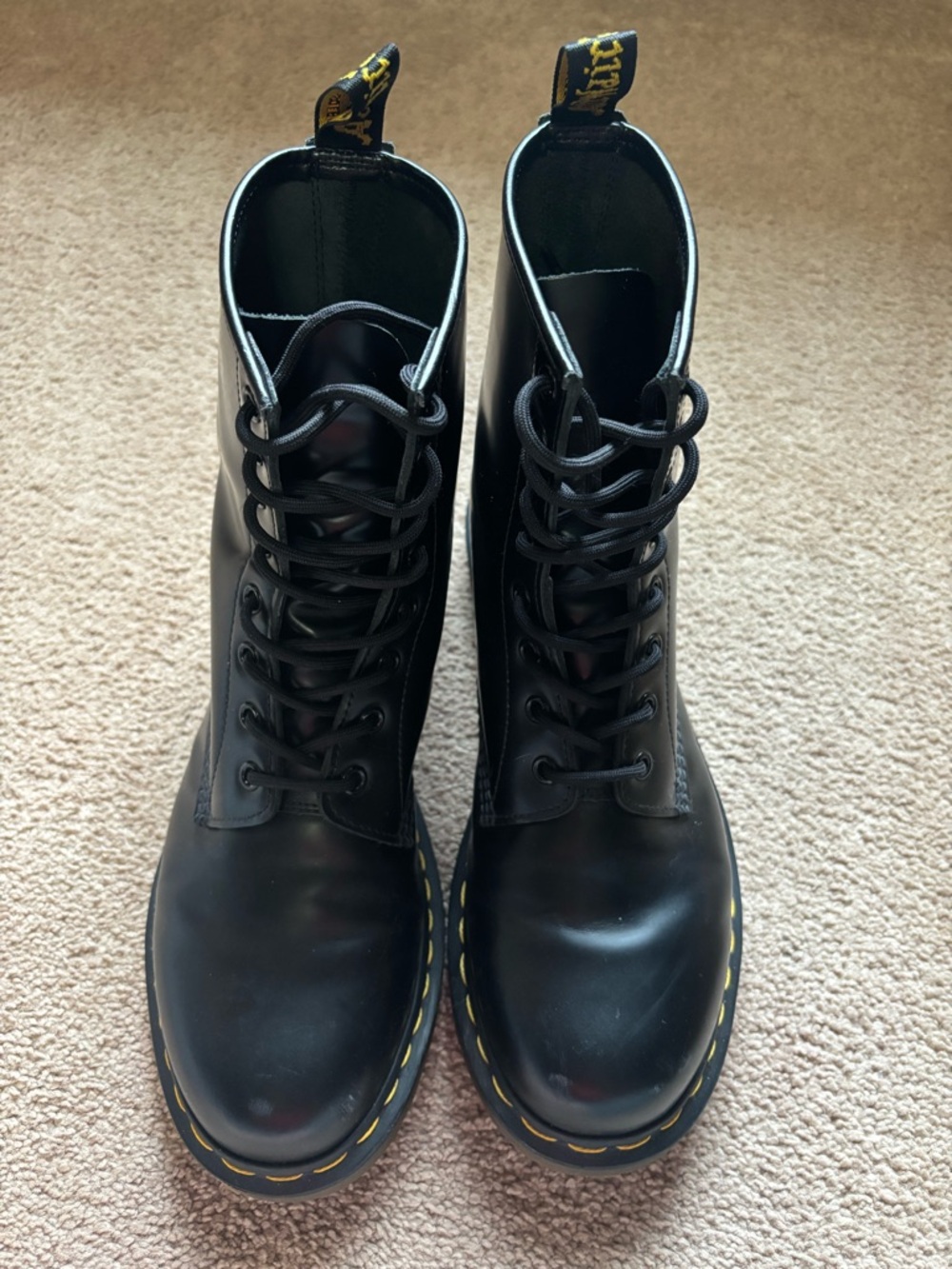 Dr. Martens 1460W Black Nior smooth boots in women’s size 11 - Picture 6 of 7